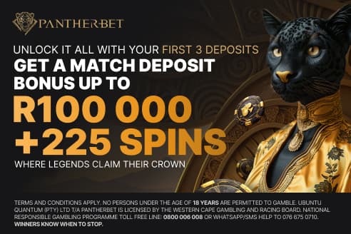 Pantherbet — Up to R10,000 + 225 Free Spins | WCGRB Licensed